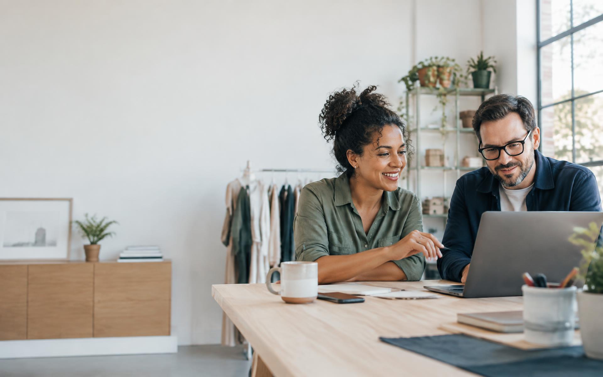 A small business owner reviewing finances with a professional accountant